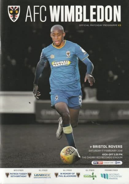 AFC Wimbledon v Bristol Rovers  17-Feb-2018