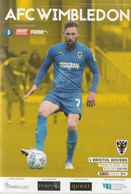 AFC Wimbledon v Bristol Rovers  19-Apr-2019