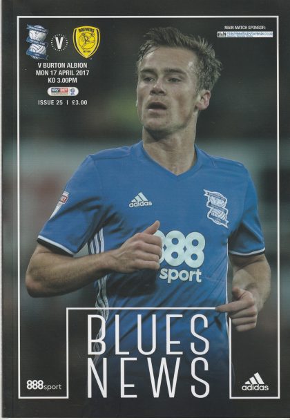 Birmingham City v Burton Albion  17-Apr-2017