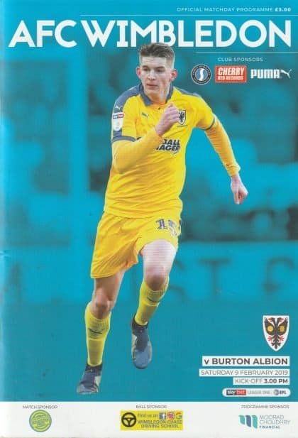 AFC Wimbledon v Burton Albion  09-Feb-2019