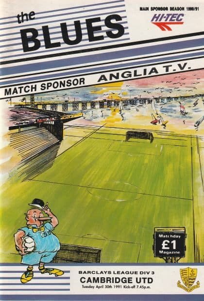 Southend United v Cambridge United  30-Apr-1991