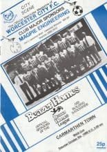 Worcester City v Carmarthen Town  08-Oct-1988