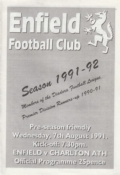 Enfield v Charlton Athletic 07-Aug-1991