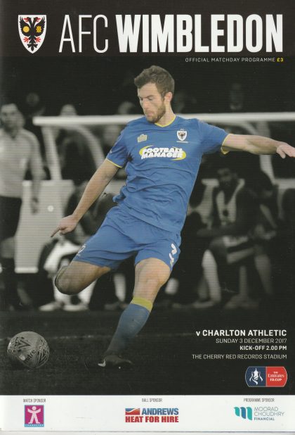 AFC Wimbledon v Charlton Athletic  03-Dec-2017