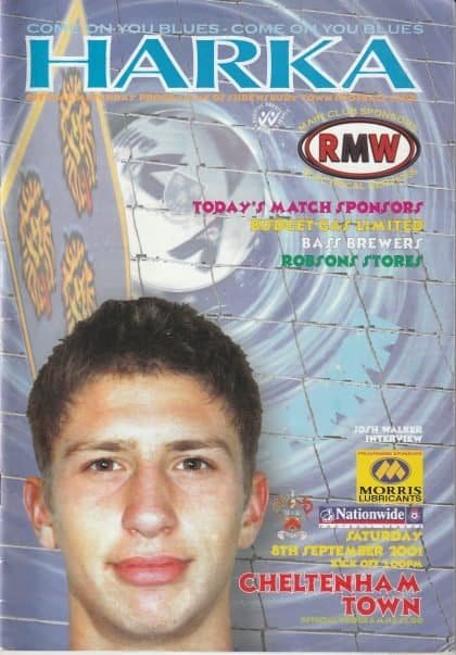 Shrewsbury Town v Cheltenham Town 08-Sep-1991