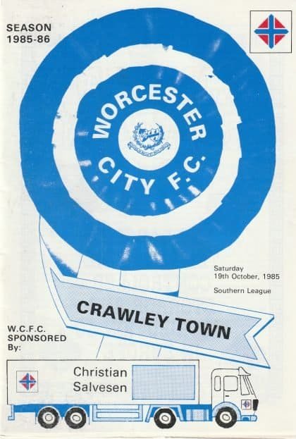 Worcester City v Crawley Town  19-Oct-1985