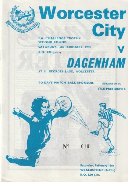 Worcester City v Dagenham 05-Feb-1983