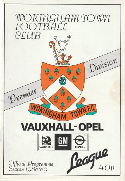 Wokingham Town v Dartford  15-Oct-1988