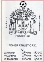 Fisher Athletic v Willenhall Town 23-Apr-1987