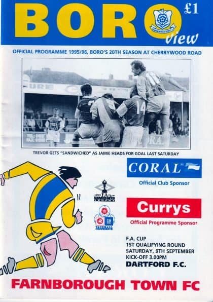 Farnborough Town v Dartford 09-Sep-1995