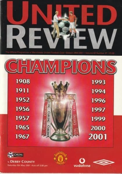 Manchester United v Derby County  05-May-2001