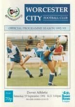 Worcester City v Dover Athletic 19-Sep-1992