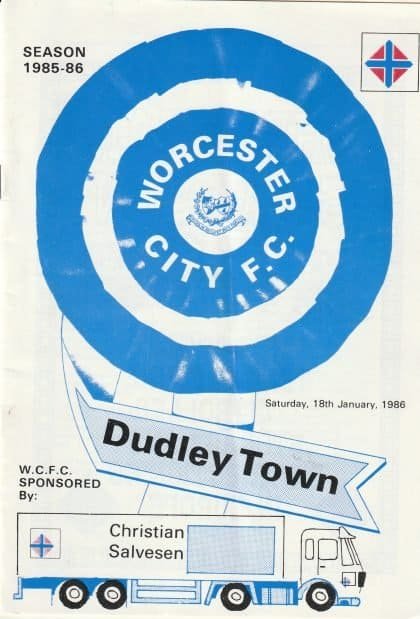 Worcester City v Dudley Town  18-Jan-1986