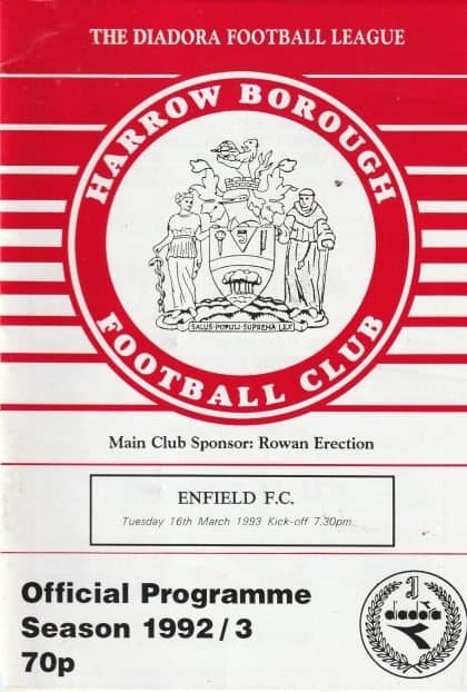 Harrow Borough v Enfield   16-Mar-1993