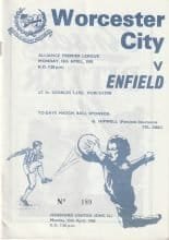Worcester City v Enfield 18-Apr-1983