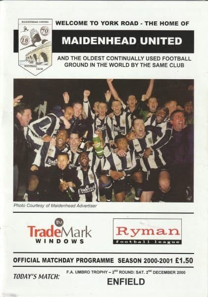 Maidenhead United v Enfield 02-Dec-2000