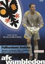 AFC Wimbledon v Folkestone Invicta   02-Sep-2006