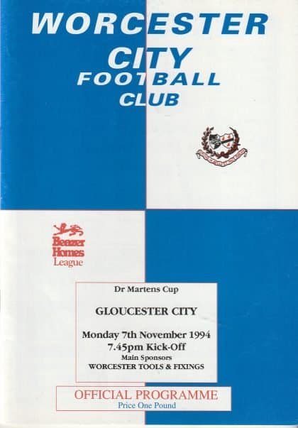 Worcester City v Gloucester City 07-Nov-1994