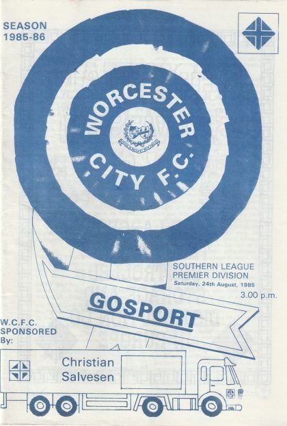 Worcester City v Gosport   24-Aug-1985