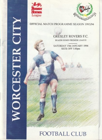 Worcester City v Gresley Rovers 15-Jan-1994