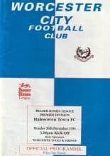 Worcester City v Halesowen Town  26-Dec-1994