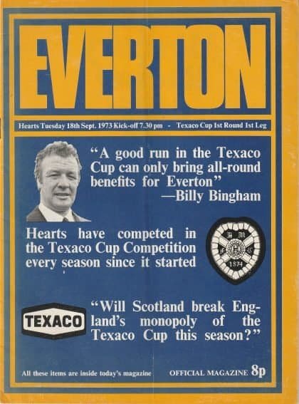 Everton v Heart of Midlothian  18-Sep-1973