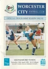 Worcester City v Hednesford Town 10-Apr-1993