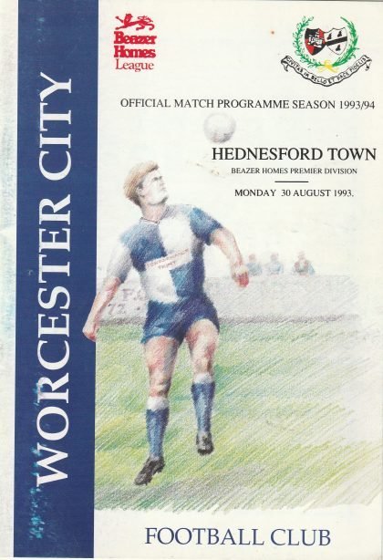 Worcester City v Hednesford Town 30-Aug-1993