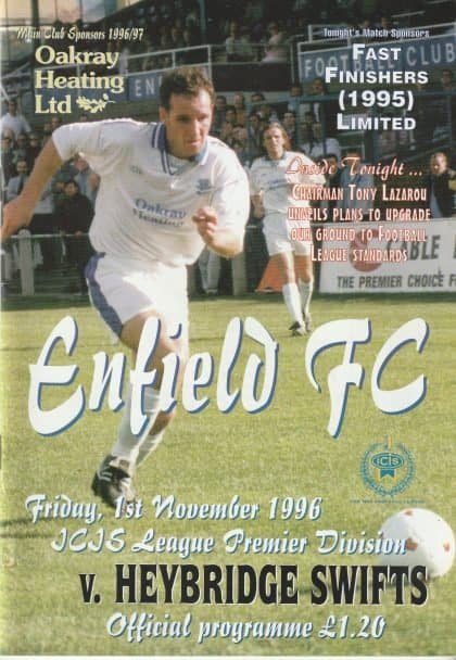 Enfield v Heybridge Swifts 01-Nov-1996