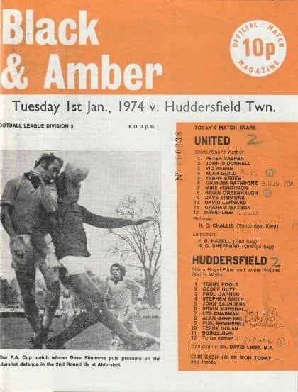 Cambridge United v Huddersfield Town  01-Jan-1974