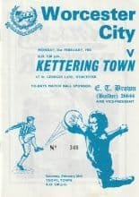 Worcester City v Kettering Town  21-Feb-1983