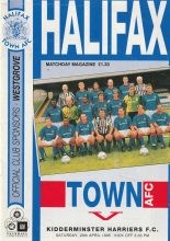 Halifax Town v Kidderminster Harrier  29-Apr-1995