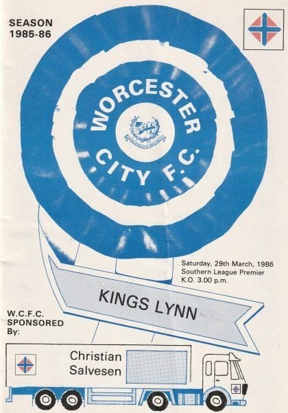 Worcester City v King's Lynn  29-Mar-1986