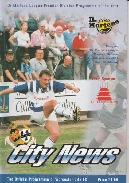 Worcester City v Margate  06-Jan-2001