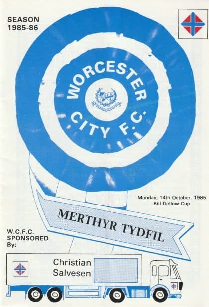 Worcester City v Merthyr Tydfil  14-Oct-1985