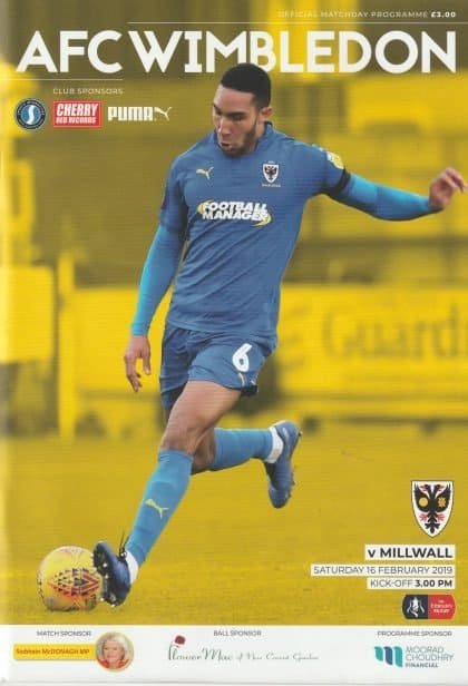 AFC Wimbledon v Millwall  16-Feb-2019