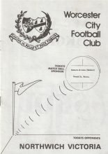 Worcester City v Northwich Victoria  14-Aug-1982