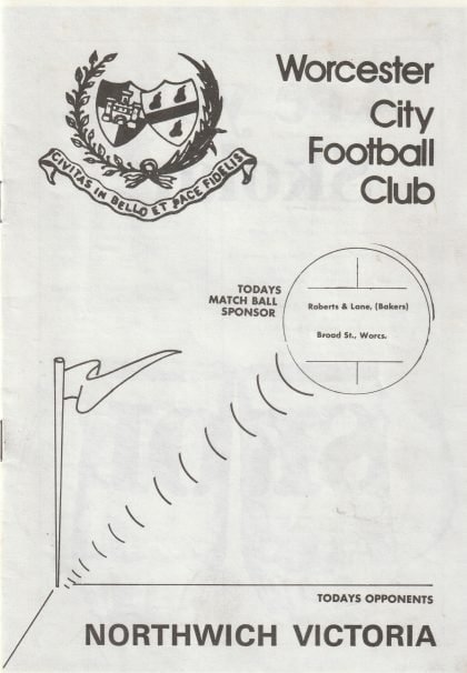 Worcester City v Northwich Victoria  14-Aug-1982