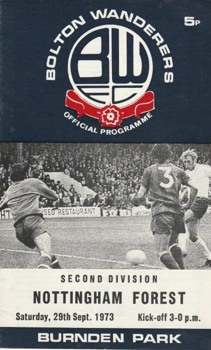 Bolton Wanderers v Nottingham Forest  29-Sep-1973