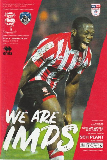 Lincoln City v Oldham Athletic    12-Mar-2019