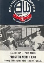 Bolton Wanderers v Preston North End  28-Aug-1973