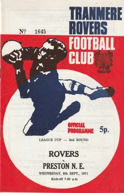 Tranmere Rovers v Preston North End  08-Sep-1971