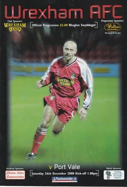 Wrexham v Port Vale 26-Dec-2000