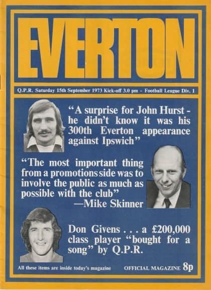 Everton v Queens Park Rangers   18-Sep-1973