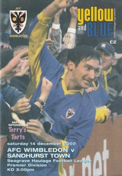 AFC Wimbledon v Sandhurst Town  14-Dec-2002