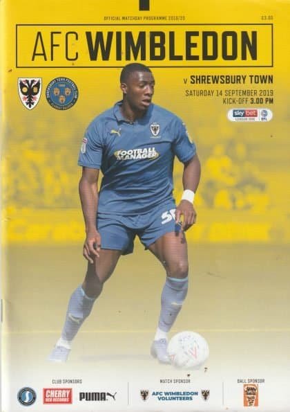 AFC Wimbledon v Shrewsbury Town   14-Sep-2019