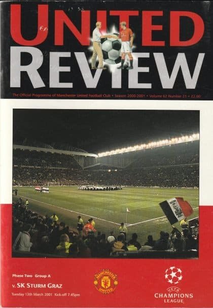 Manchester United v Sturm Graz 13-Mar-2001