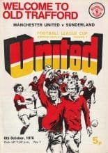 Manchester United v Sunderland 06-Oct-1976