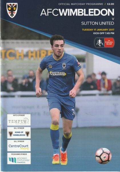 AFC Wimbledon v Sutton United  17-Jan-2017