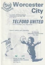 Worcester City v Telford  04-May-1983